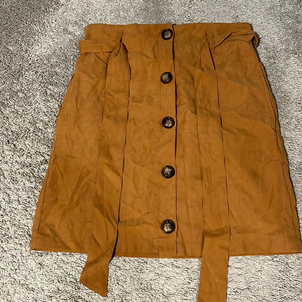 Suede Burnt orange skirt
